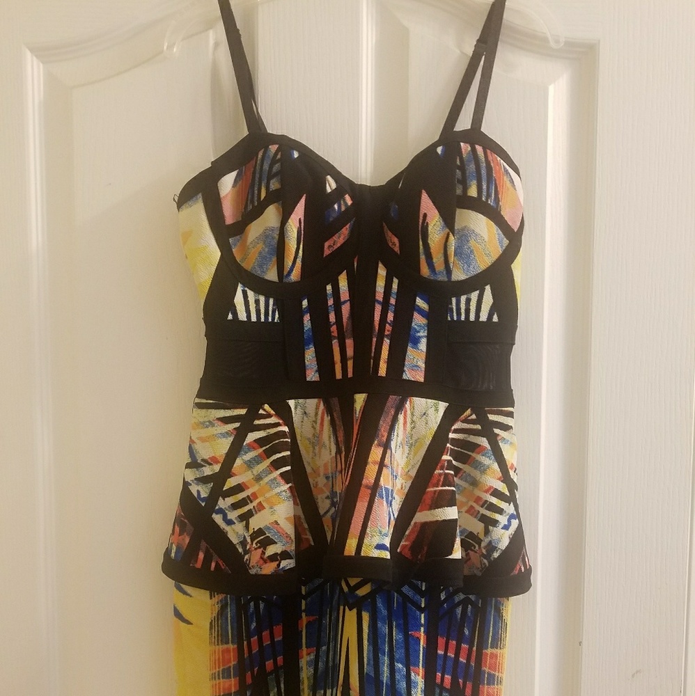 Material Girl Mesh Inset Bustier Dress